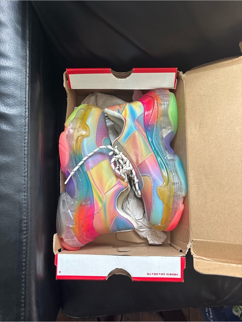 Multi-Color Rainbow Platform Sneakers